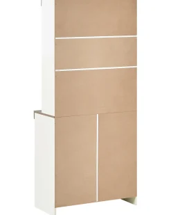 Glas vitrineskab KALBARRI 80 cm Brun/hvid