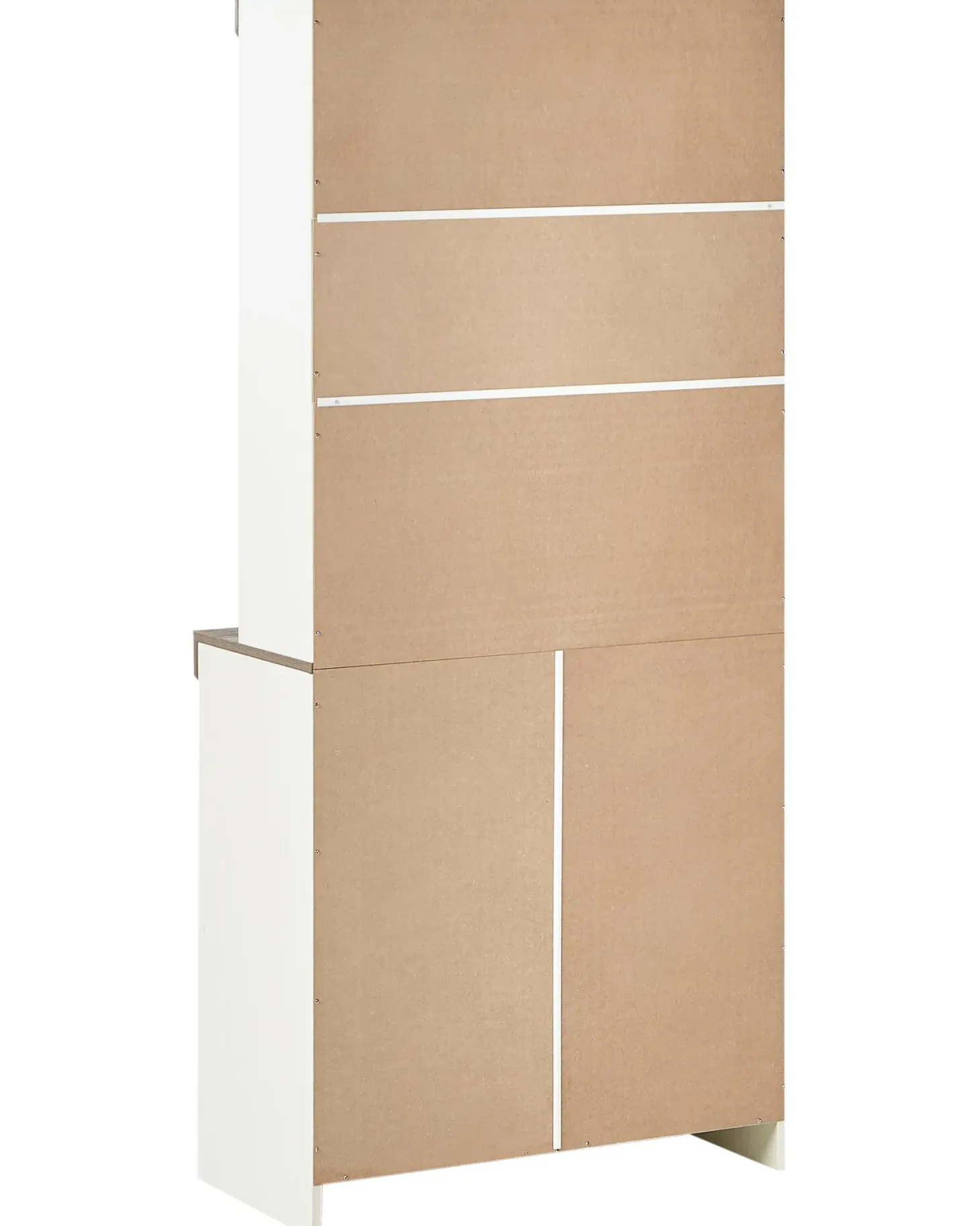 Glas vitrineskab KALBARRI 80 cm Brun/hvid