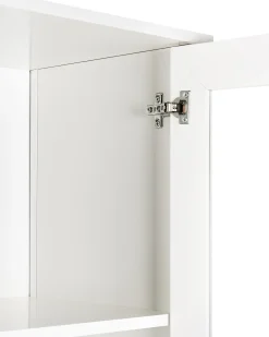 Glas vitrineskab NORNALUP 80 cm Hvid