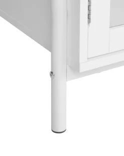 Glas vitrineskab PARLIN 82 cm Hvid