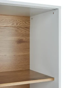 Glas vitrineskab RUMSON 80 cm Hvid