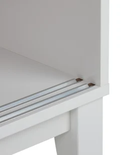 Glas vitrineskab RUMSON 80 cm Hvid