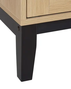 Glas vitrineskab RUMSON 80 cm Lysebrun