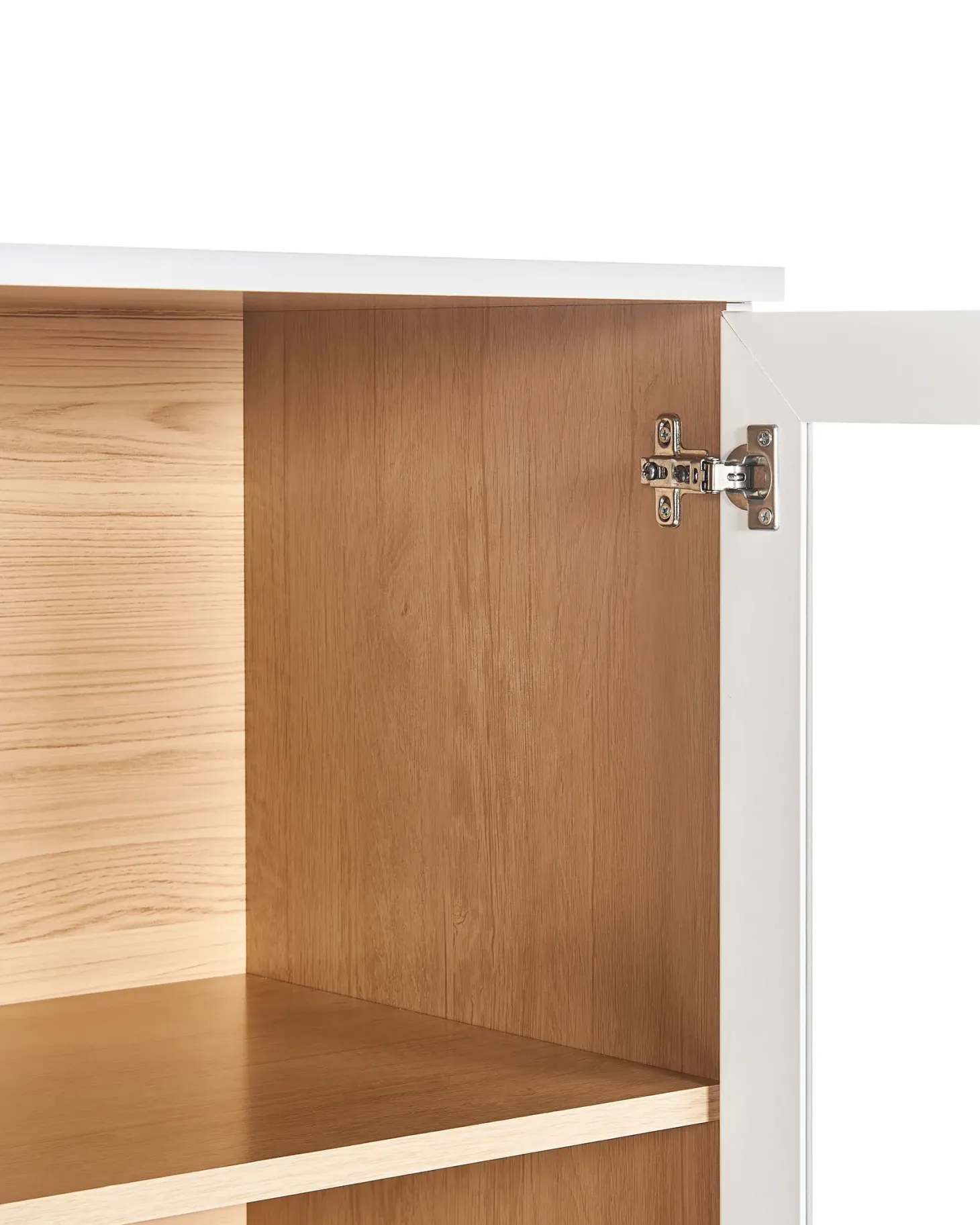 Glas vitrineskab TINGLEDALE 80 cm Hvid
