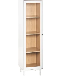 Glas vitrineskab TINGLEDALE 40 cm Hvid