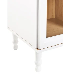 Glas vitrineskab TINGLEDALE 40 cm Hvid