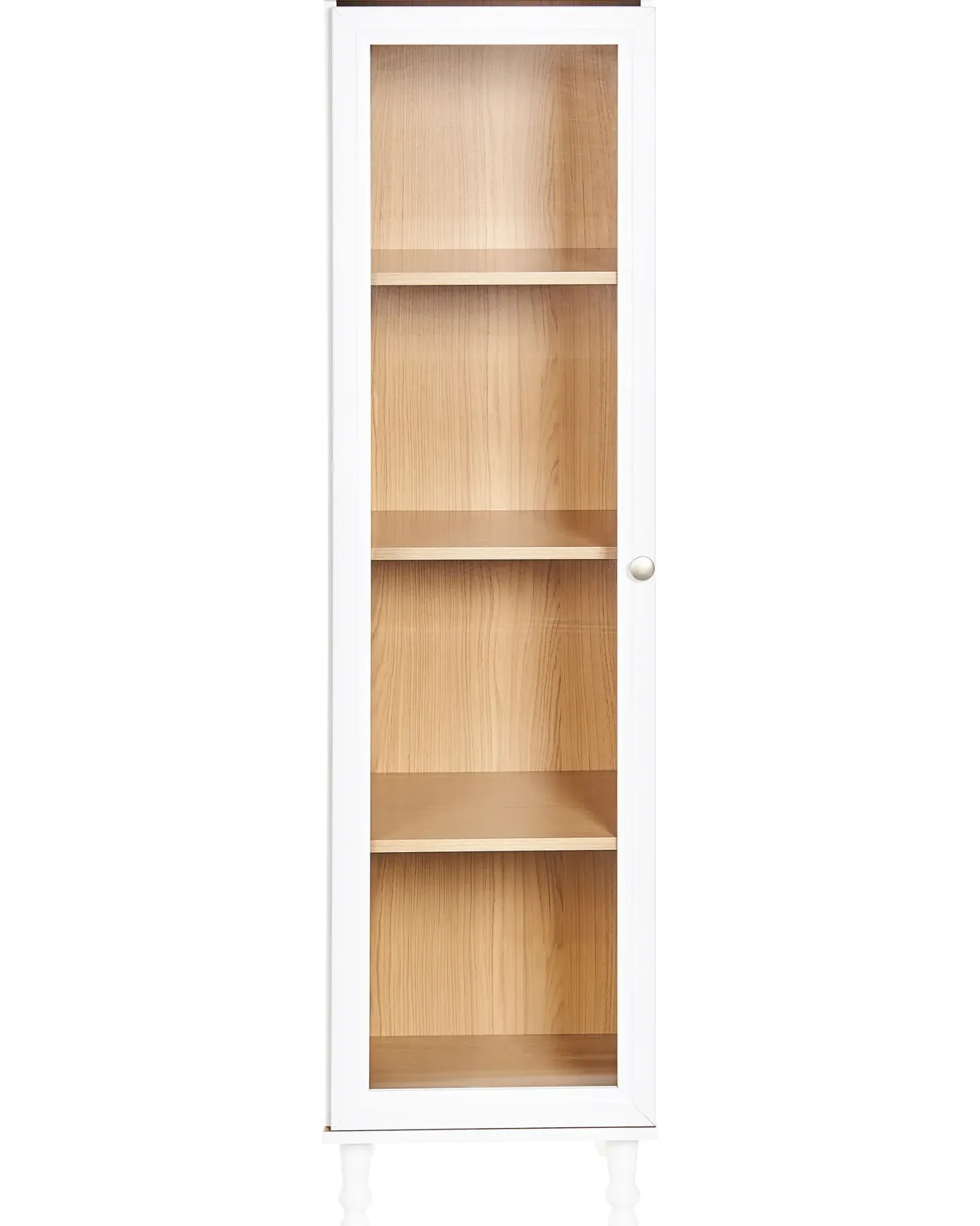 Glas vitrineskab TINGLEDALE 40 cm Hvid