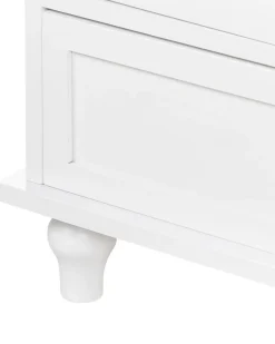 Glas vitrine skænk CARLET 71 cm Hvid