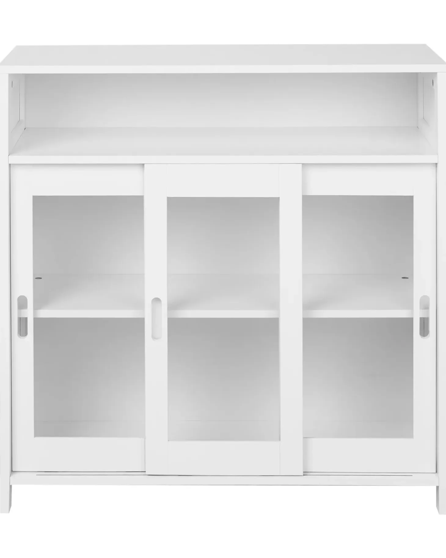Glas vitrine skænk CRABTREE 86 cm Hvid