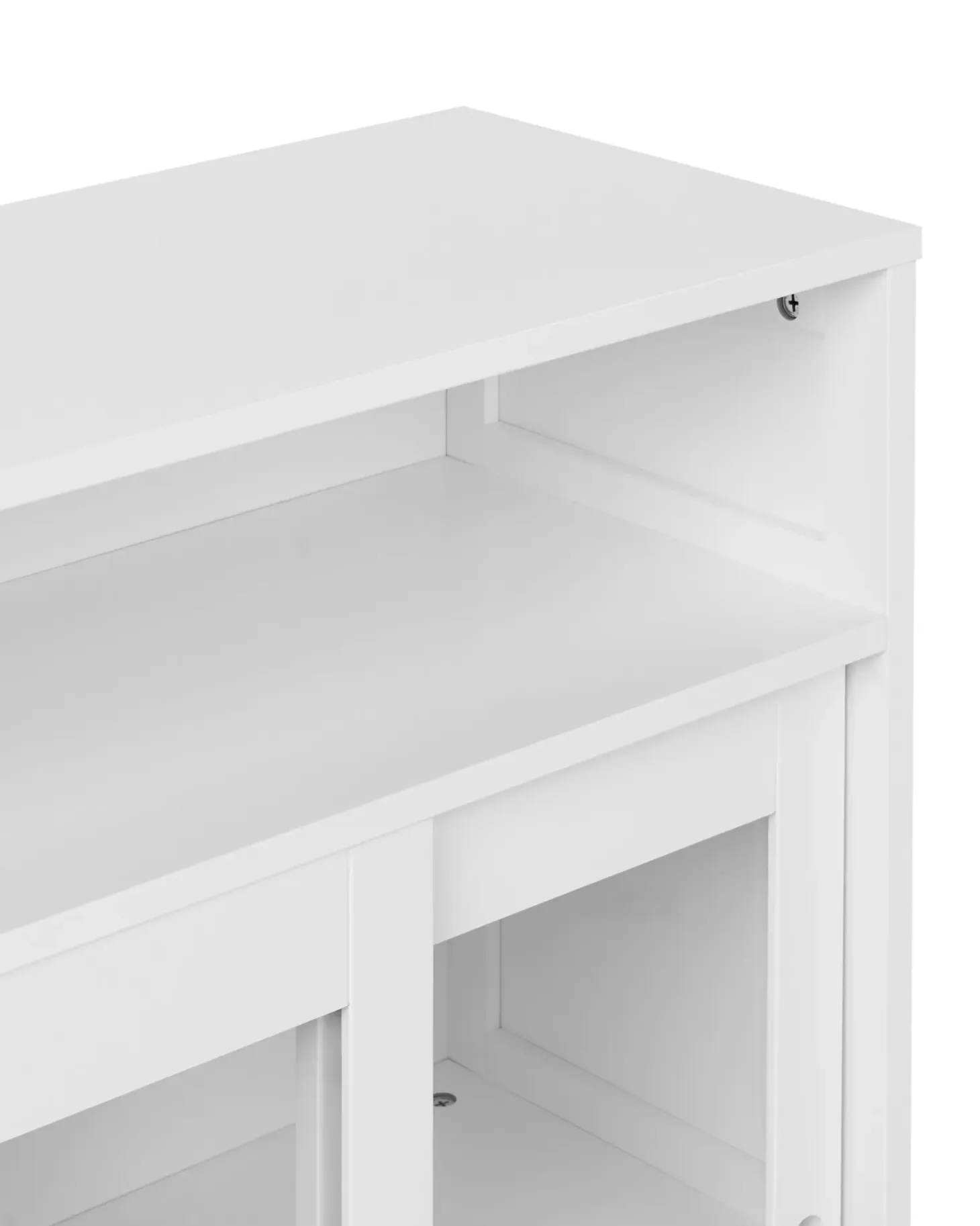 Glas vitrine skænk CRABTREE 86 cm Hvid