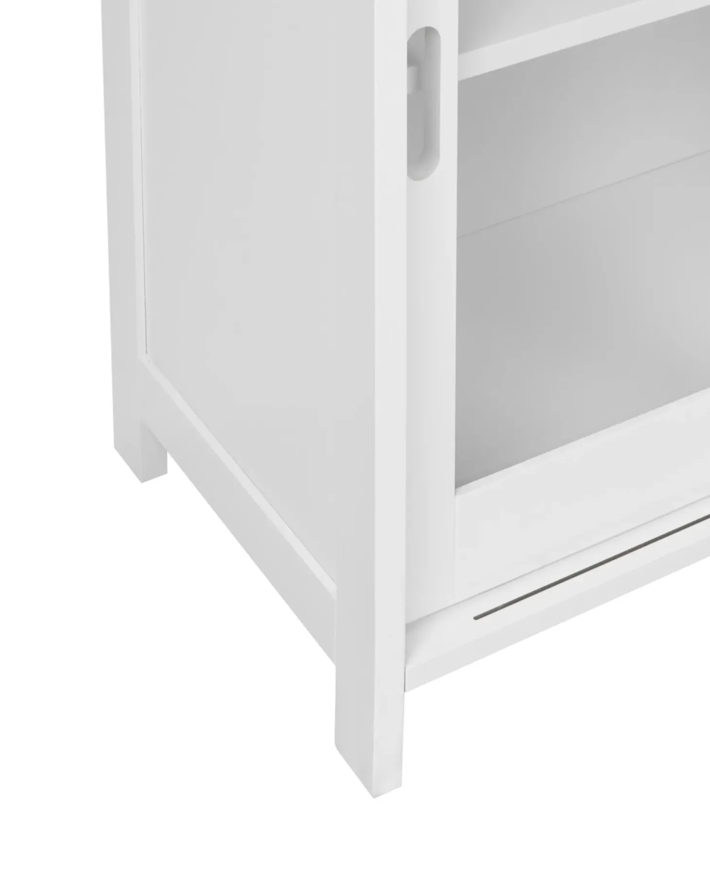 Glas vitrine skænk CRABTREE 86 cm Hvid