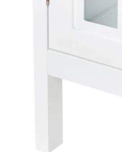 Glas vitrine skænk MIRAM 80 cm Hvid