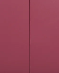 Glas vitrine skænk NEWPORT Metal 115 cm Mørkerød