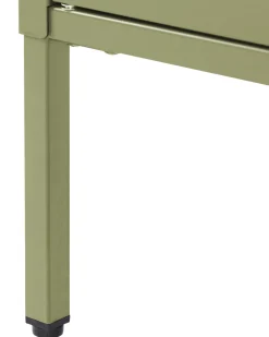 Glas vitrine skænk SARRE Metal 90 cm Grøn