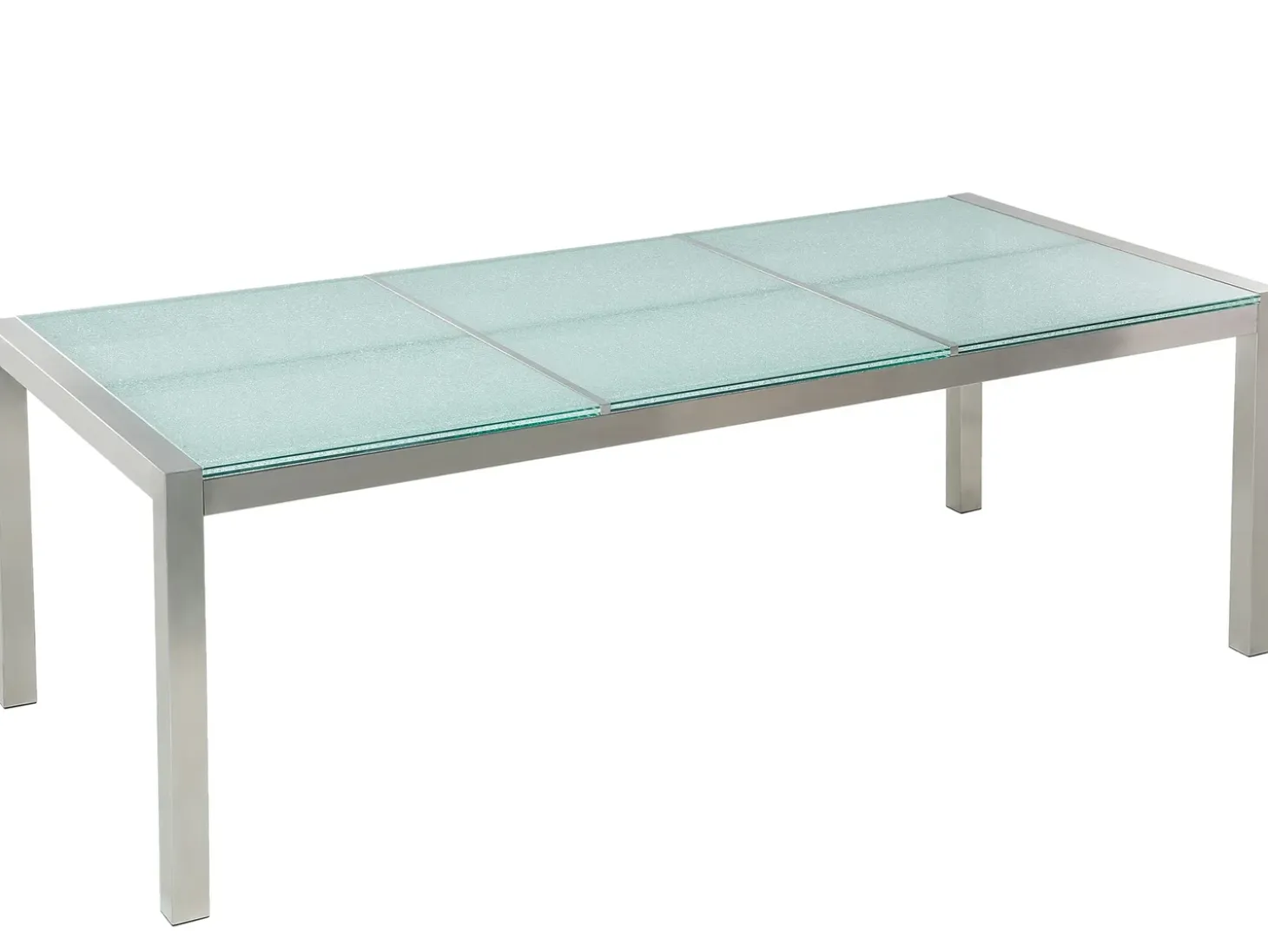 GROSSETO 8 personers Havemøbelsæt Transparent/sort Krakeleret glas