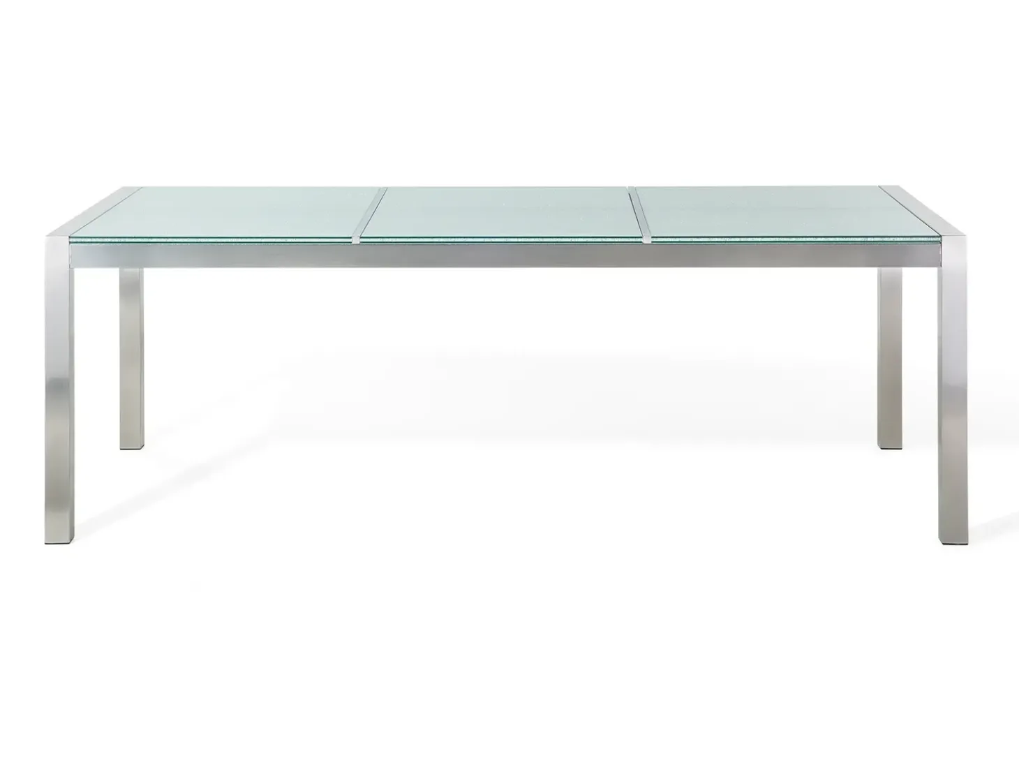 GROSSETO 8 personers Havemøbelsæt Transparent/hvid Krakeleret glas