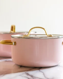 Grydesæt med 7 dele ELITE PRO Pastellrosa
