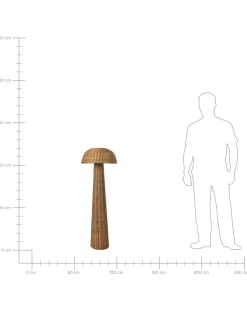 Gulvlampe ALERO Rattan Naturlig