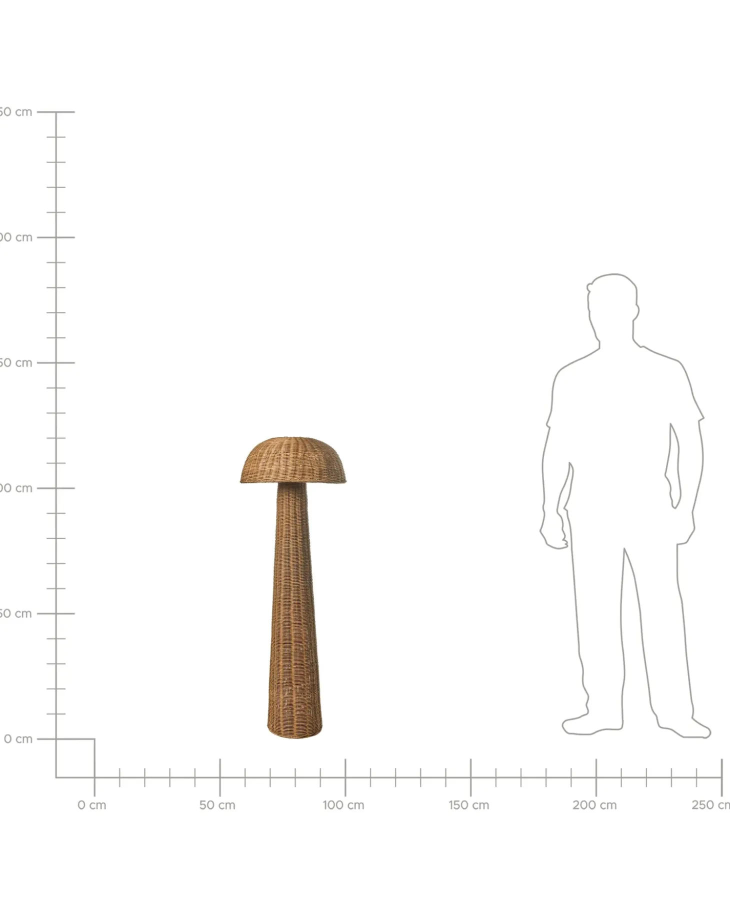 Gulvlampe ALERO Rattan Naturlig