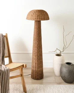 Gulvlampe ALERO Rattan Naturlig