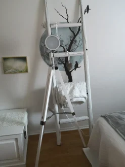Gulvlampe ALZETTE Fyretræ Hvid