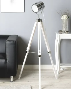 Gulvlampe ALZETTE Fyretræ Hvid