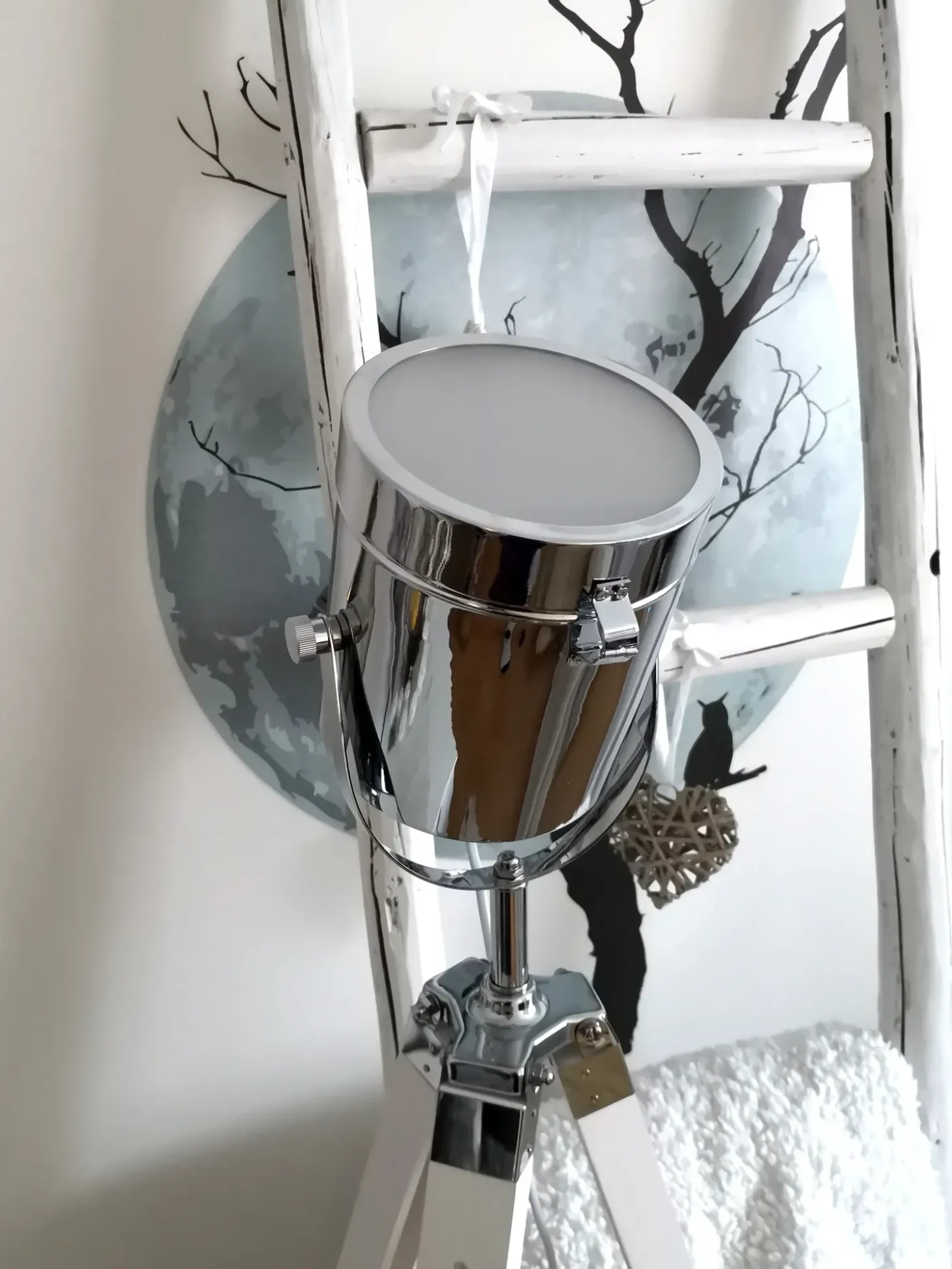 Gulvlampe ALZETTE Fyretræ Hvid