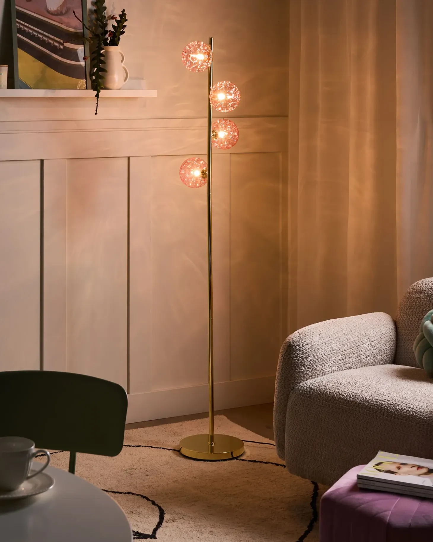 Gulvlampe ANADYR Glas Lyserød