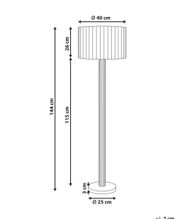 Gulvlampe BELESSA Hør Lys Beige