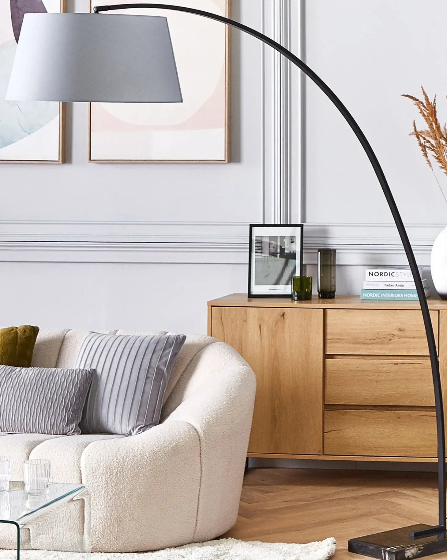 Gulvlampe BENUE Metal Grå