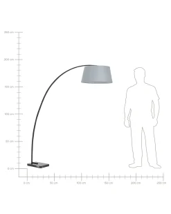 Gulvlampe BENUE Metal Grå