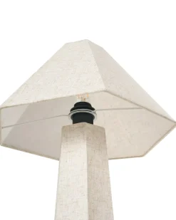Gulvlampe DEMBI Kunstlinned Lys Beige