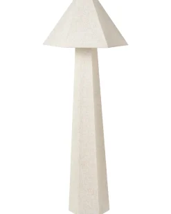 Gulvlampe DEMBI Kunstlinned Lys Beige