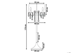 Gulvlampe EVANS Metal Hvid