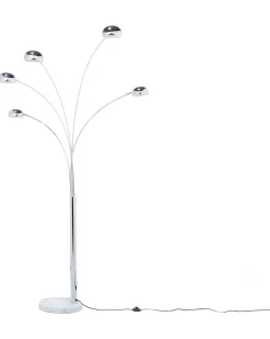 Gulvlampe FLINDERS Justerbar Metal Sølv