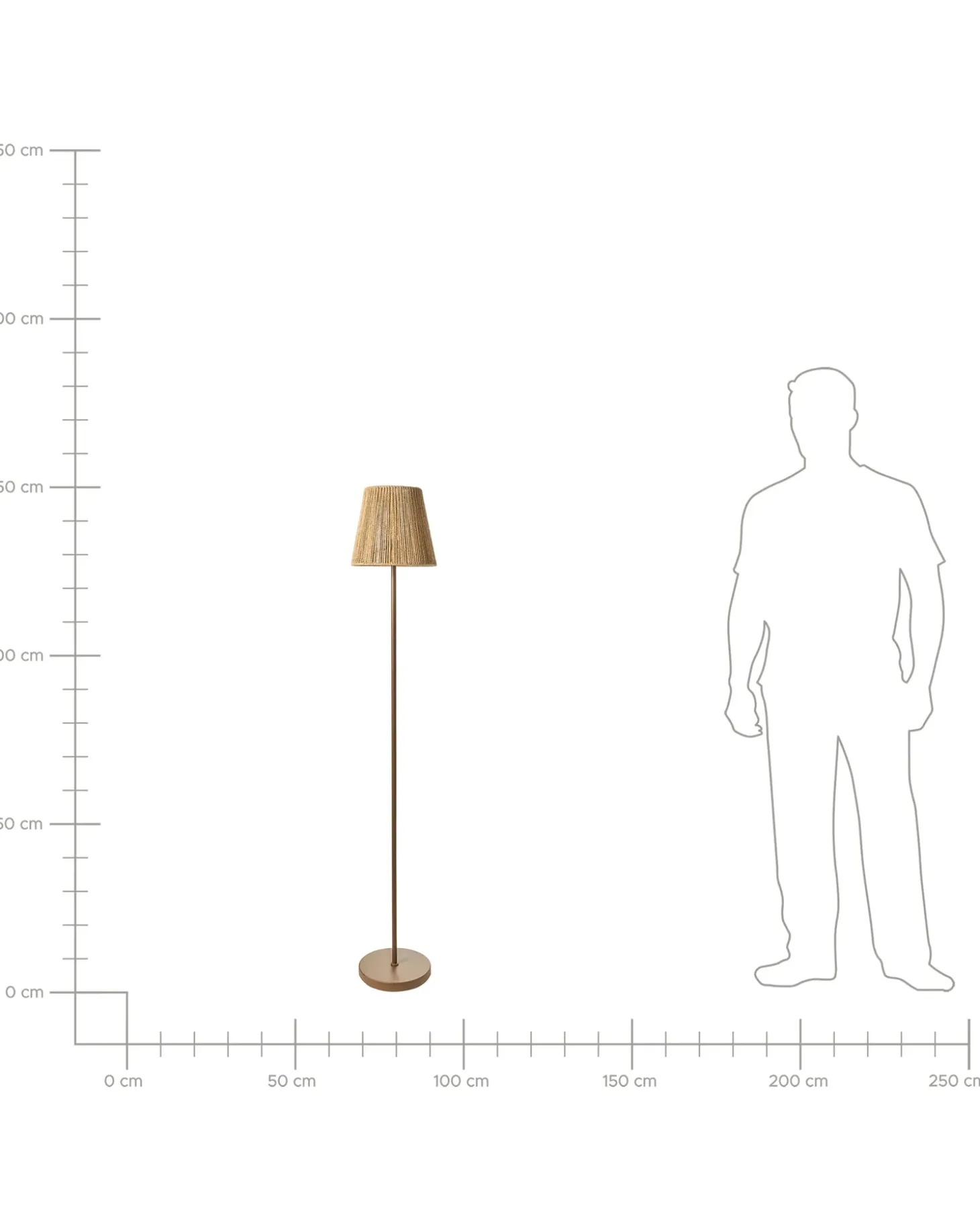 Gulvlampe HANGER Metal Brun