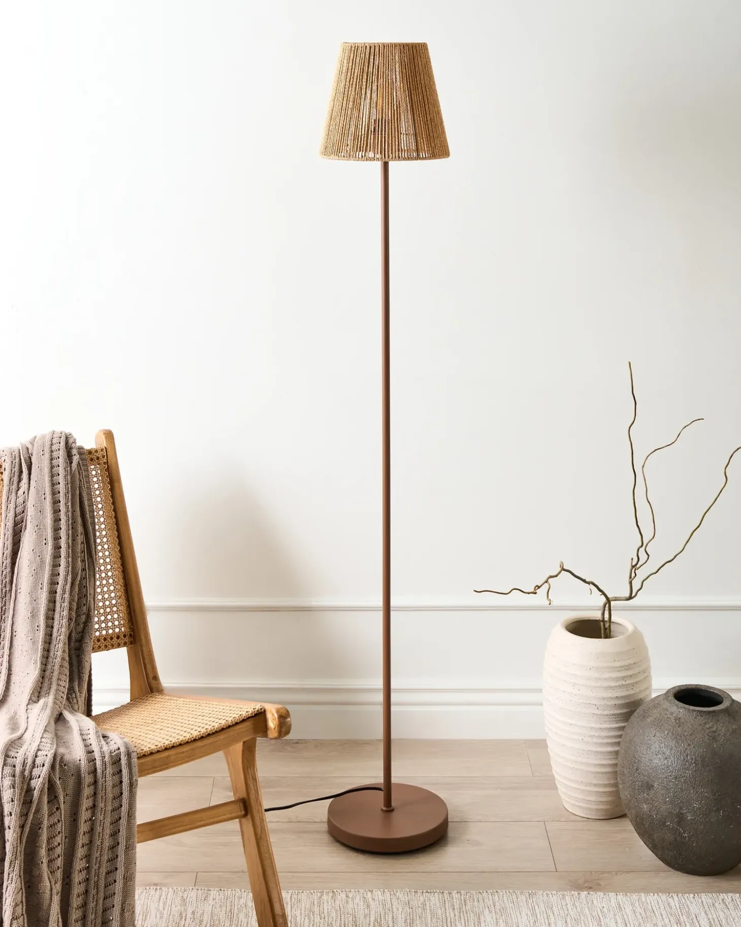 Gulvlampe HANGER Metal Brun