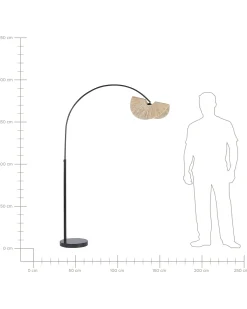 Gulvlampe HERRON Naturlig