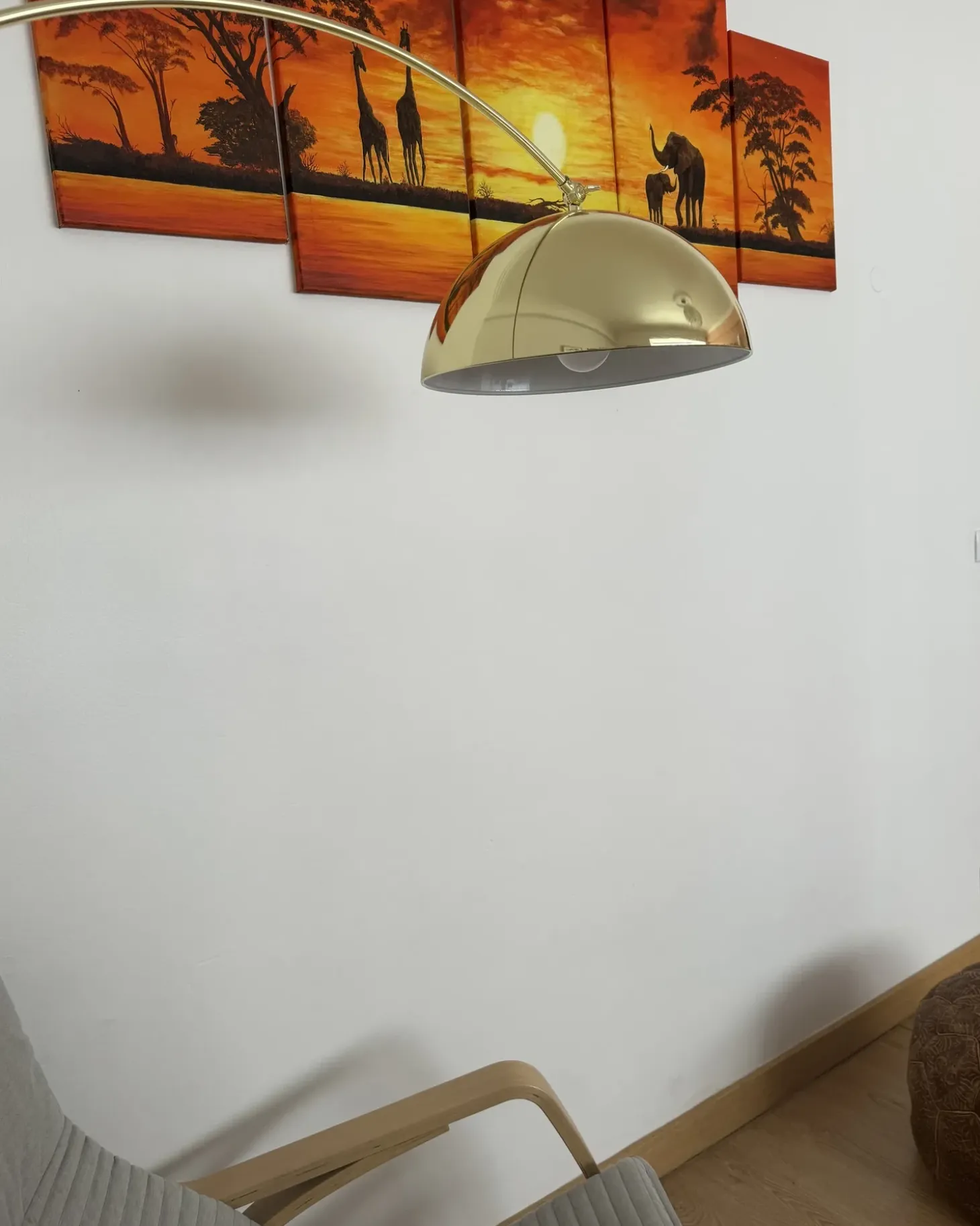 Gulvlampe KAMA Metal Guld