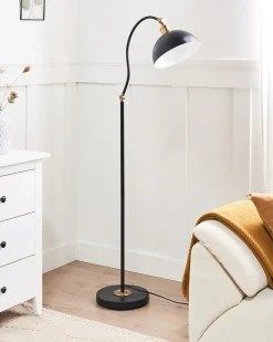 Gulvlampe LENNON Justerbar Metal Sort