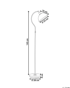 Gulvlampe LENNON Justerbar Metal Sort