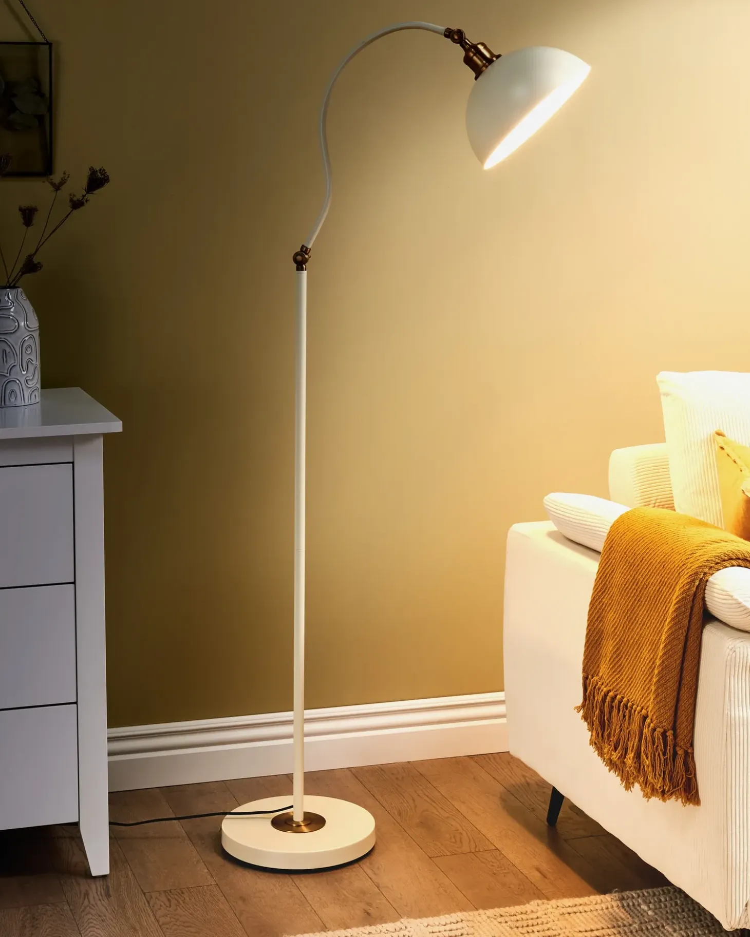 Gulvlampe LENNON Justerbar Metal Lys Beige