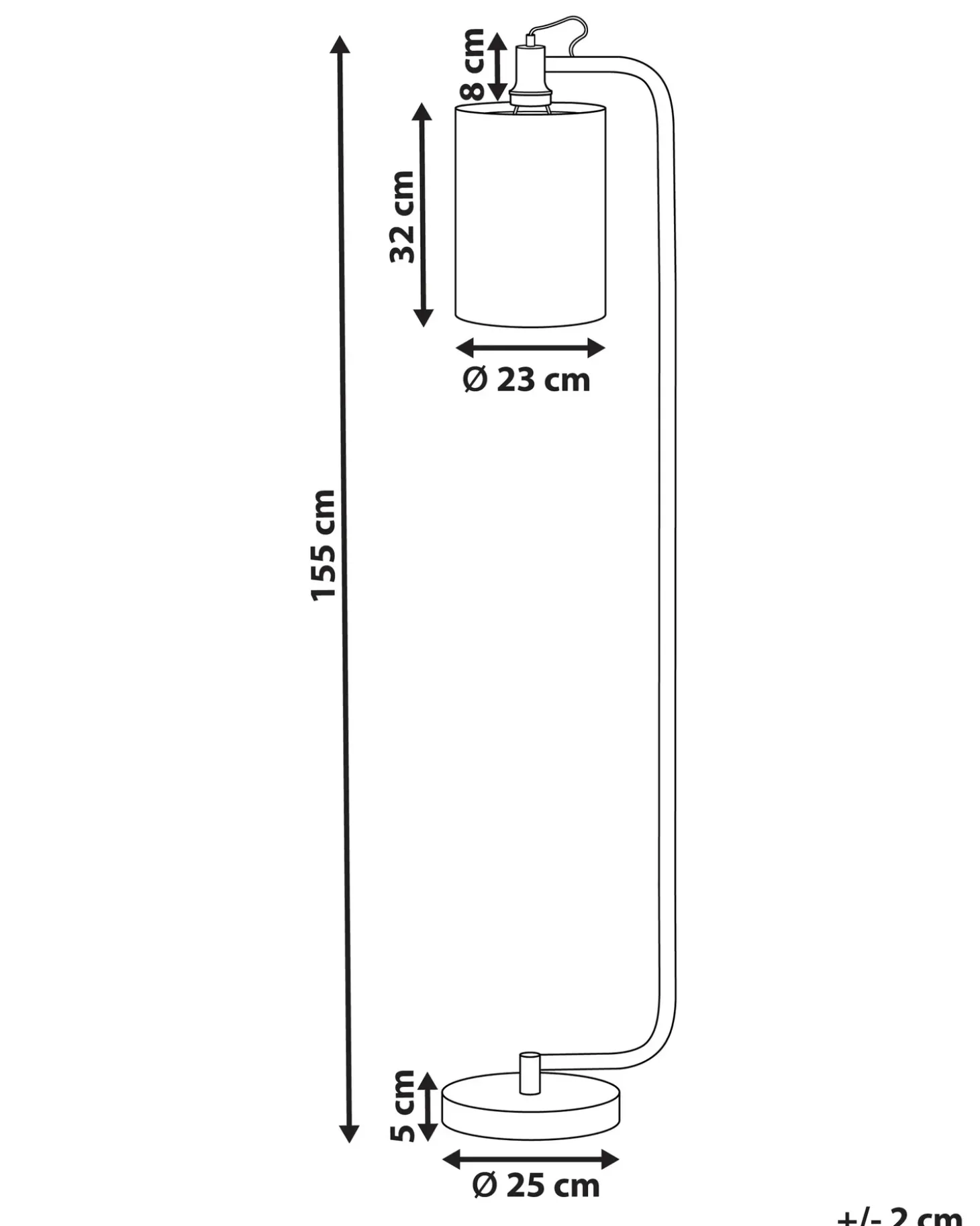 Gulvlampe LIBERIA Metal Kobber