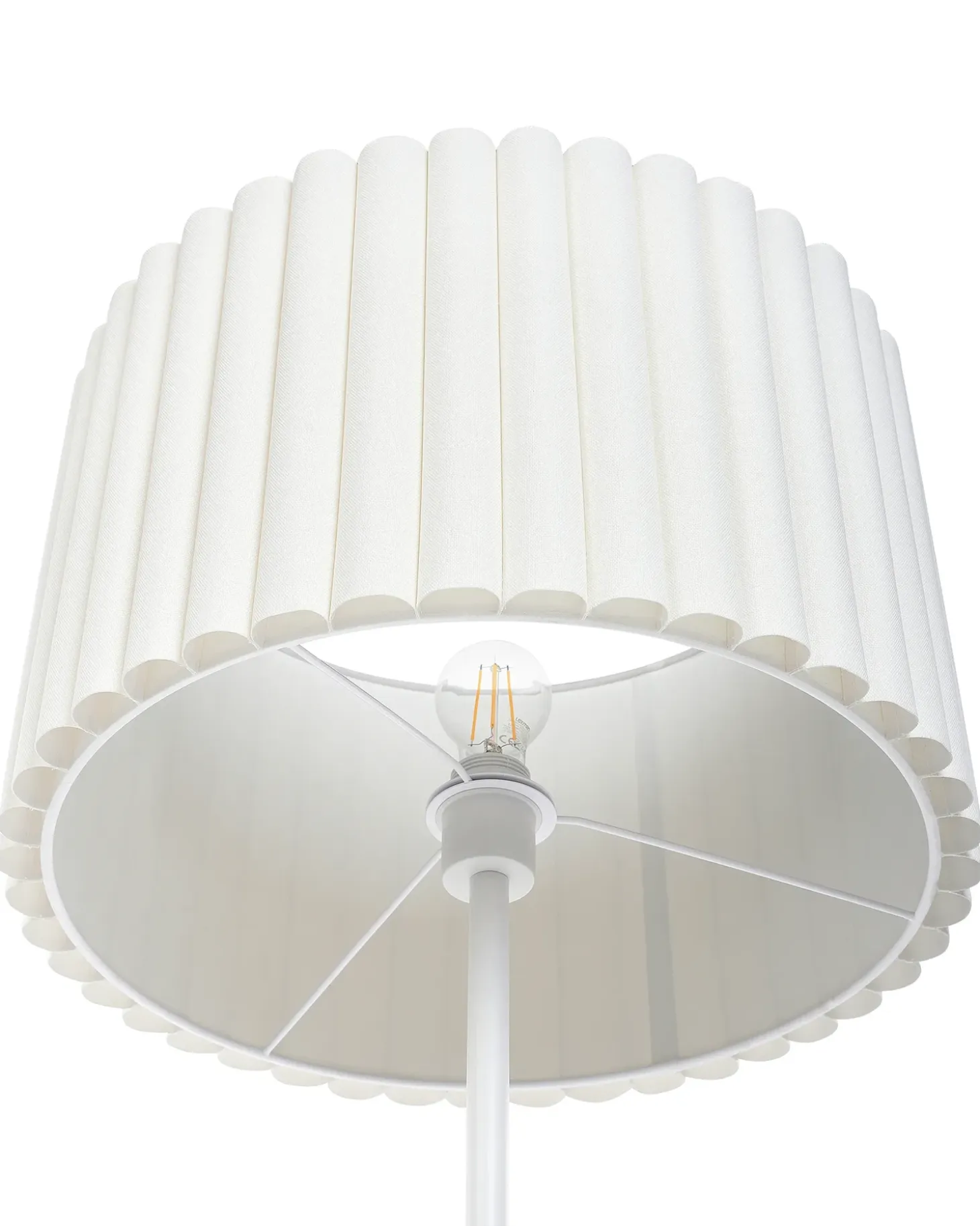 Gulvlampe LOURENS Metal Cremehvid
