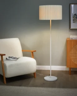 Gulvlampe LOURENS Metal Cremehvid
