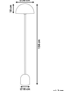 Gulvlampe MACASIA Metal Kobber