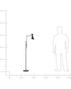 Gulvlampe MELAWI Metal Sort
