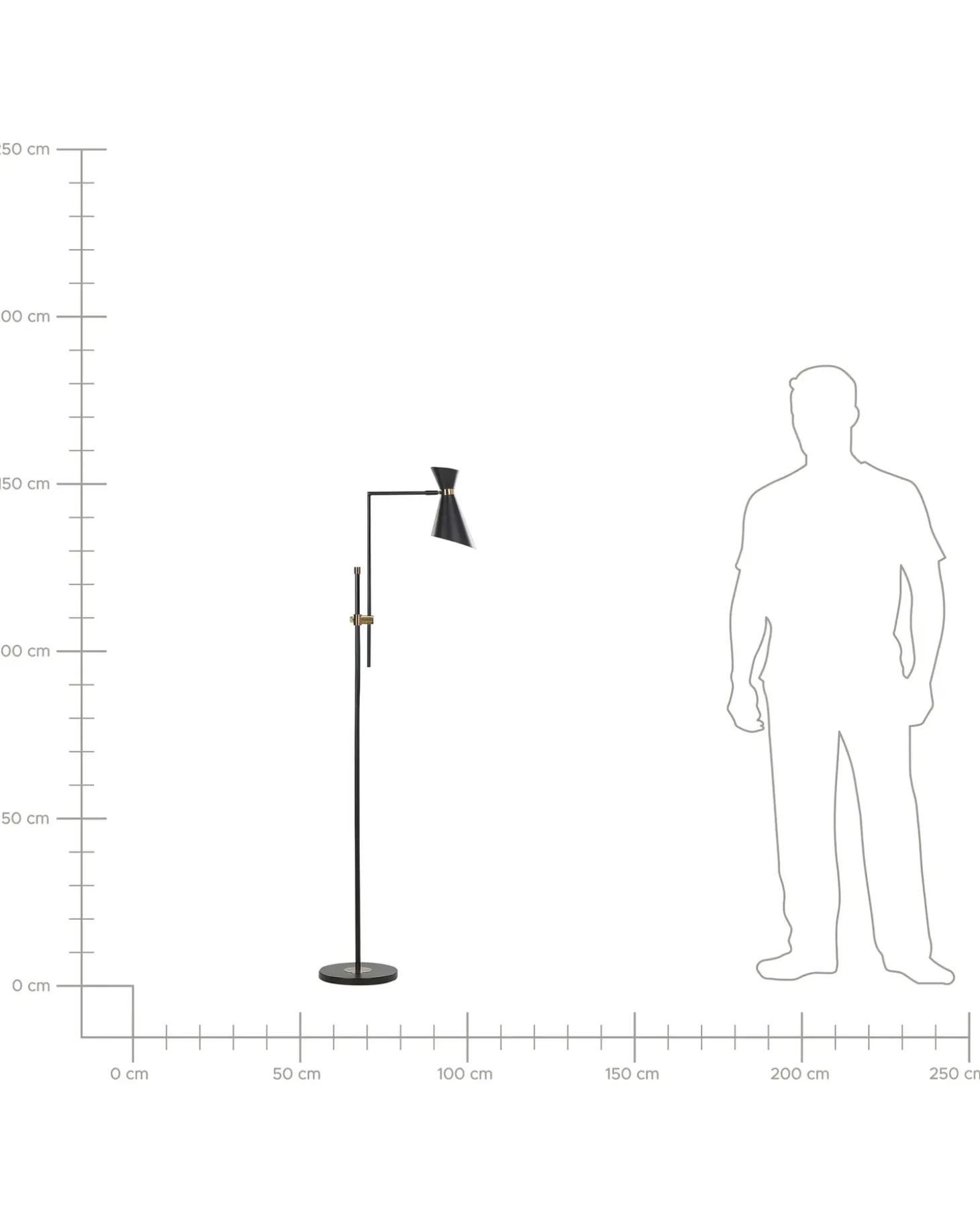 Gulvlampe MELAWI Metal Sort