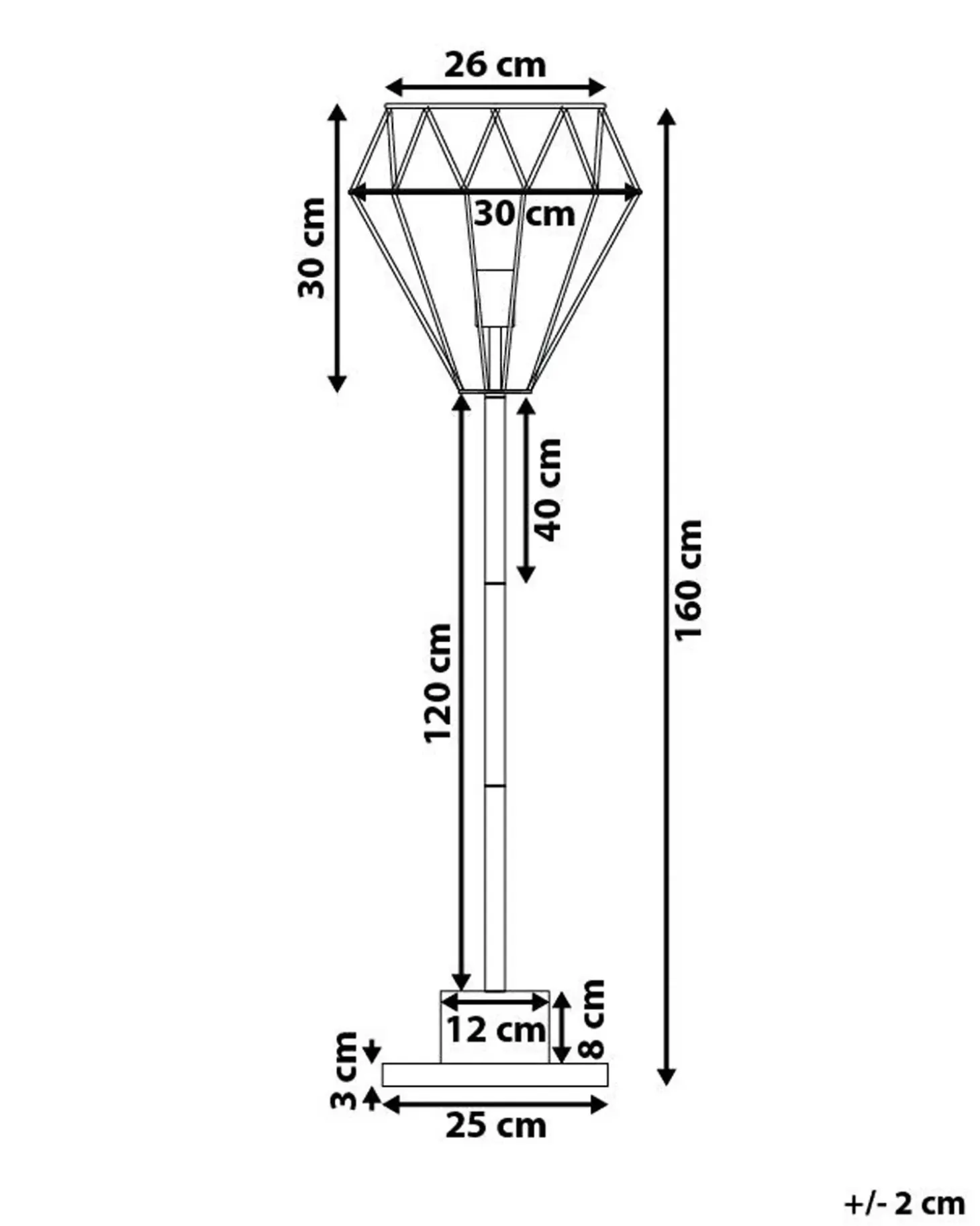 Gulvlampe MOONI Metal Messing
