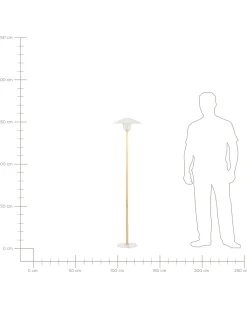 Gulvlampe MOPPY Egetræ Hvid